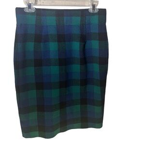 Chaps Pull on Plaid Stretch Pencil Skirt Sz S